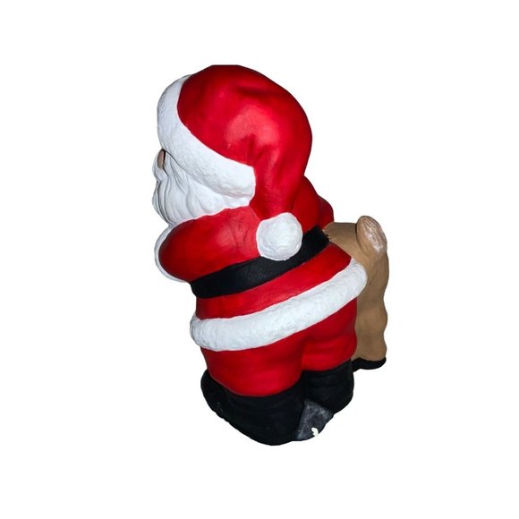 Hand Panted Santa and Rudolph Ceramic Figurine - Picture 4 of 8